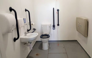 There is a disabled access toilet with baby changing facilities